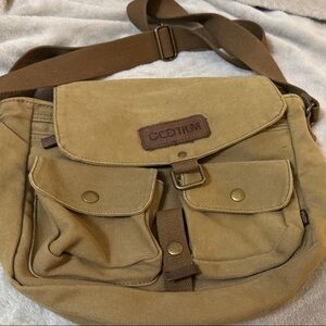 Gootium Khaki Canvas Messenger Bag